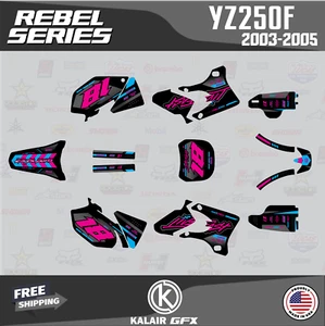 Kit de gráficos para Yamaha YZ250F (2003-2005) YZ 250F Rebel - CM - Imagen 1 de 6
