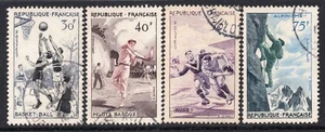 5013 - France 1956 - Sport - Basketball - Ragby - Mountain Climbing - Used Set - Picture 1 of 2