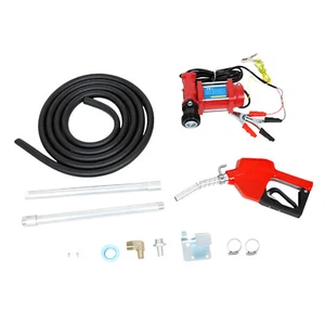 12VDC 15GPM Fuel Transfer Pump with Nozzle Kit for Gasoline Diesel - Foto 1 di 8