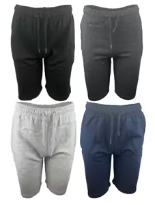 Herren Fleece Shorts Jersey schlicht elastisch Fitnessstudio Schweiß plus Joggen Joggen S-5XL - Bild 1 von 14