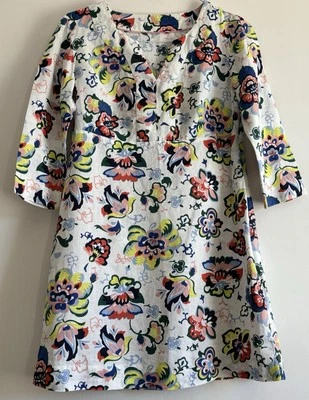 Boden Floral Tunic Kaftan Linen 100% Dress Size 14 L - Image 1 of 4