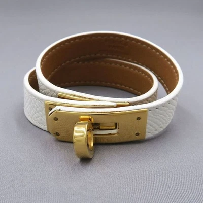 Hermes Kelly двойной тур браслет белый XS B ранг б/у - Изображение 1 из 4