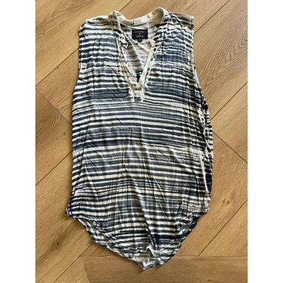 RAQUEL ALLEGRA Sleeveless Striped Tunic Top Barneys New York Size 1 - Image 1 of 4