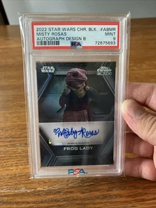 Misty Rosas as Frog Lady 2022 Topps Star Wars Chrome Black Auto #AB-MR PSA 9 - Picture 1 of 5