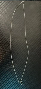 Vintage Italian Sterling Silver 925 RO FAS Box Chain Necklace 18.5" 2.1 Grams - Picture 1 of 5