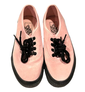 Vans Women's Pink Suede Black Lace Up Platform Sneakers Size US W 7.5 US M 5.5 - Picture 1 of 10