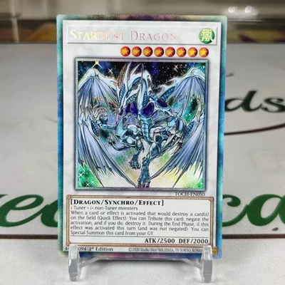 Stardust Dragon TOCH-EN050 Collector's Rare 1st Edition Yugioh Card Light Play - Image 1 of 2
