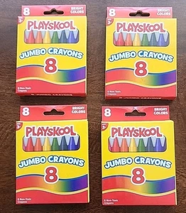 Playskool 8 Jumbo Buntstifte 4 Stück - Bild 1 von 2