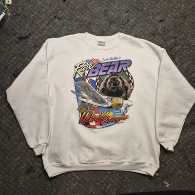 White vintage Crew neck sweatshirt Size L made In Usa - Image 1 of 4