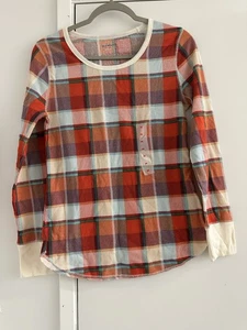 Camicia da notte donna Old Navy a quadri taglia M multicolore manica lunga elasticizzata - Foto 1 di 12