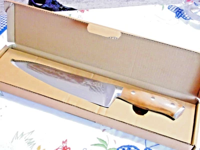 Moritz&Moritz Profi-Damastmesser 20cm-67 Lagen Damaststahl-Heft Akazienholz NEU! - Bild 1 von 4