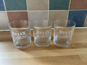 Vintage Bells Whisky Tumbler Glasses X 3 - Picture 1 of 2