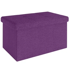 Sitzhocker Faltbar 49x30x30 cm Sitzwürfel Aufbewahrungsbox Stauraum Fußhocker - Bild 1 von 52