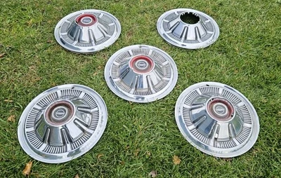 Set of 5 1966-1977 Ford Bronco Truck F100 15" Hubcaps Wheel Covers F150 1972 73 - Image 1 of 4