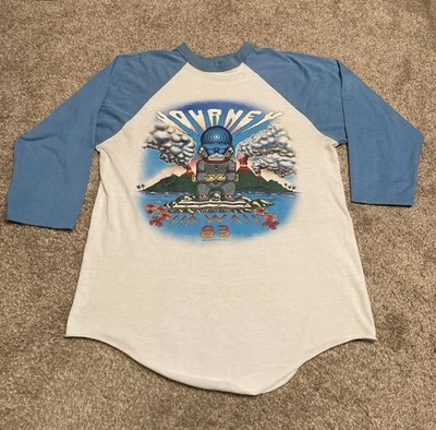 Vintage 1983 Journey Hawaii Concert Shirt 3/4 Sleeve Raglan Very Rare Sz Large - Image 1 of 4