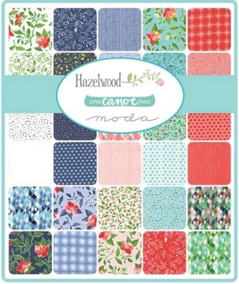 Hazelwood Charm Pack 5” One Canoe Two Moda Fabrics OUT OF PRINT! RARE! - Image 1 of 3
