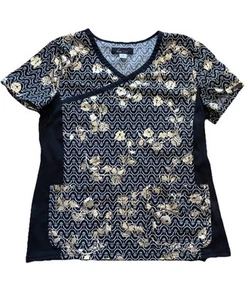 Koi Lite Scrub Top/Maglietta Donna Taglia Media Poliestere Scollo a V con Tasche Unica! - Foto 1 di 4