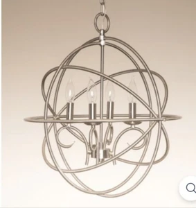 Kichler Vivian 4-Light Brushed Nickel Modern/Contemporary Cage Chandelier - Picture 1 of 5