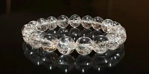 Himalayan Ice Nirvana Crystal Quartz Stretch Bracelet | 10mm AAAAA Grade | - Picture 1 of 7