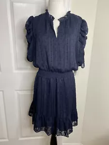 Sam And Jess Damenkleid mit gerafften Ärmeln dunkelblau gefüttert Polyester • Größe XL * Neu mit Etikett - Bild 1 von 8