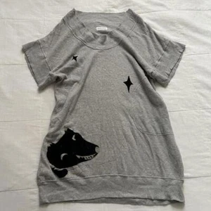 Grey Tsumori Chisato short sleeve dress black flocked fox - Picture 1 of 7
