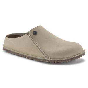 BIRKENSTOCK ZERMATT SUEDE LEATHER Clogs Eggshell New - Picture 1 of 7