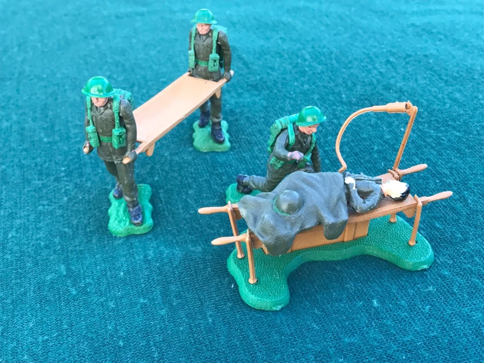1970s Britains Swoppet British Army Stretcher Team and Field Hospital - Image 1 of 4