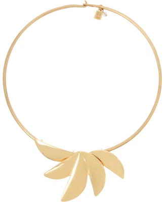 Collar Robert Lee Morris Soho W1334 Tono Dorado Escultural Abanico Alambre Distintivo Foto 1 de 4