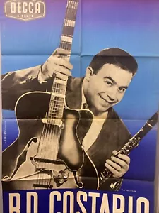 Affiche Ancienne RD Costario Nisak Guitare Électrique Decca 80x 120 cm - Foto 1 di 7