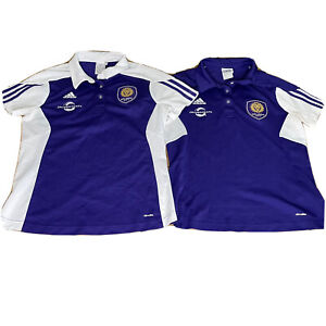 Lot (2) Adidas Orlando City SC Polo Shirts Purple Boy’s Medium 10-12