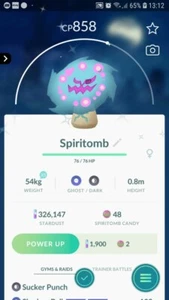 Shiny Spiritomb Pokemon Trade Go - Picture 1 of 2