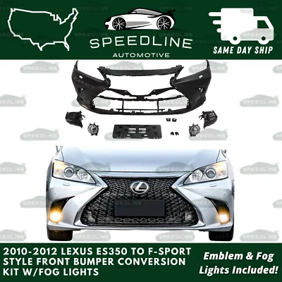 For 2010-2012 Lexus ES 350 ES350 Conversion to 19+ ES OE Style Front Bumper Kit Foto 1 de 4