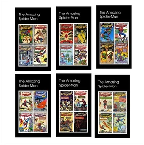 THE AMAZING SPIDER MAN MARVEL SUPERHEROES 10 SOUVENIRBÖGEN POSTFRISCH UNGEZÄHNT - Bild 1 von 2