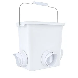 Automatic Chicken Feeder 20lb Chicken Feed Container Bucket with 3 Rainproof ... - Picture 1 of 7