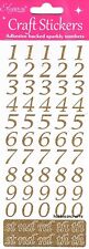 Stylised Gold Numbers Eleganza Glitter Stickers Invitations Crafts Cards