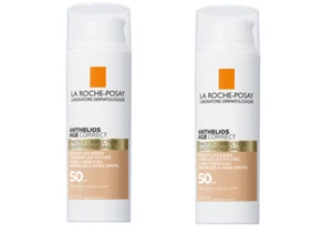 2xLa Roche-Posay Anthelios Age Correct SPF50 Facial Tinted Sunscreen2x50ml - Picture 1 of 1
