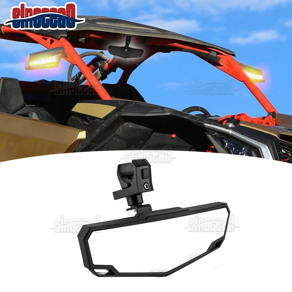 Adjustable UTV Center Rear View Mirror For Can Am Maverick X3 Max RR 2017-2025 - Image 1 of 4
