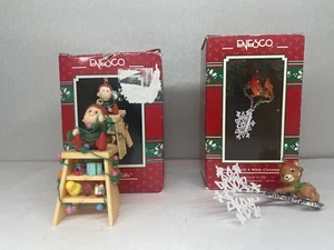 VTG 1990 Enesco Treasury Deck The Halls & Dreamin’ Of A White Christmas Chipmunk - Picture 1 of 1