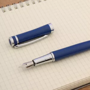 new METAL silver blue Fountain Pen calligraphy Stationery Office supplies - Picture 1 of 7