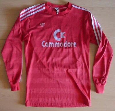 TOP ZUSTAND: FC BAYERN MÜNCHEN HOME TRIKOT 1984/85 COMMODORE! LANGARM! Gr. 5/6 - Bild 1 von 4