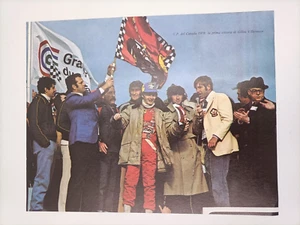 Clipping Ritaglio Illustrazione F1 GP GILLES VILLENEUVE 1° Vittoria con FERRARI - Imagen 1 de 1
