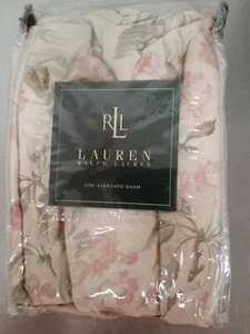 Vintage Ralph Lauren Belmont Oaks-Standard Ruffled Pillow Sham NOS Cotton Sateen - Picture 1 of 8