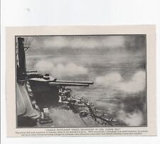 1916 WWI Photo print GERMAN BATTLESHIP FIRING BROADSIDE INTO THE NORTH SEA