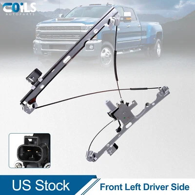 Regulador de janela dianteira esquerda com motor Chevrolet Silverado 2500 HD para 2007-2014 - Imagem 1 de 4