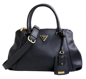 Guess Women's Handbag Laryn Luxury Satchel Black New - Picture 1 of 15