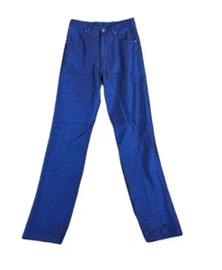 Wrangler Jeans Damen 11 28x34 royalblau Glitzer/glänzende Baumwolle gerade Party - Bild 1 von 14