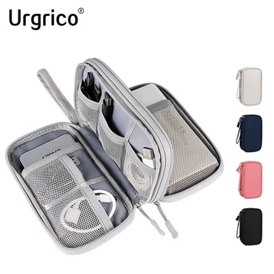 Data Cable Storage Bag Waterproof Portable Carry Case Layers Storage Bag Travel - Image 1 of 4