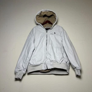 US Polo Assn Classic Sherpa Lined Hoodie Men XL Full Zip Pony Winter White Herbst - Bild 1 von 10