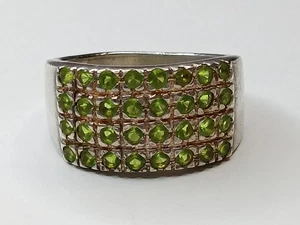 Ring 925 Silber Peridot  Größe 60 massiv Silberring Sterling Echtschmuck - Bild 1 von 12