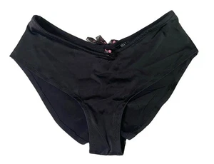 Neu ohne Etikett Victoria’s Secret schwarzes Hiphugger-Höschen Raffung/Schlüsselloch/Schleife – S - Bild 1 von 5